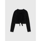 ショッピングリボン エイミーイストワール EIMY ISTOIRE フロントリボンニットトップス （BLACK）