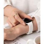 エモニーク emonique スマートウォッチバンド シリコン製【38/40/41/42/44/45/49mm対応】 （ホワイト）