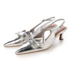 [EVOL/i-boru][ подушка ввод * мягкий ]2way удален лента задний ремешок туфли-лодочки IY5632 ( серебряный )