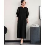 フロリア Flolia 【喪服・礼服】フォーマルワンピース レーススリーブ 長袖 Aライン ロング丈 ブラックフォーマル セレモニー 卒業式 卒園式