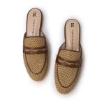 ファビオルスコーニ FABIO RUSCONI フラットミュールローファー  （ベージュ）