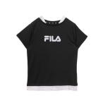  filler FILA S/S FAKE T-SHIRT / поддельный Short рукав футболка / контакт охлаждающий,. вода скорость .*UV / женский (BLAC