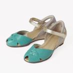 リボンストラップサンダル （ターコイズ）