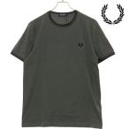 ショッピングフレッドペリー フレッドペリー FRED PERRY TWIN TIPPED T-SHIRT FIELD-GRN/BLACK [M1588-U70] （FIELD-G