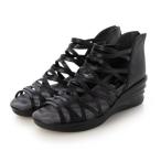 ショッピンググラディエーター フリータイム FREE TIME グラディエーター風ウェッジサンダル （クロ）