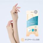 フクスケ fukuske 【UVヴェール ： 涼感】 アームカバー 無地 ロング丈 極薄ストッキング素材 涼感 伝線しにくい(006-1051)クリア