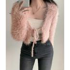 ガーリードール Girly Doll シャギーニットボレロ【韓国ファッション】 （ピンク）