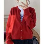 ガーリードール Girly Doll ニットカーディガン【韓国ファッション】 （レッド）