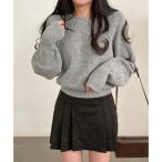 ガーリードール Girly Doll 指抜きクルーネックニット （グレー）