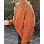 ガーリードール Girly Doll ケーブルオーバーニット （オレンジ）