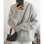 ガーリードール Girly Doll クルーネックニットプルオーバー （ライトグレー）