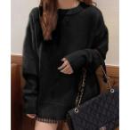 ガーリードール Girly Doll クルーネックニットプルオーバー （ブラック）