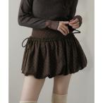 ガーリードール Girly Doll ドット柄バルーンミニスカート （ブラウン）