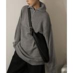 ガーリードール Girly Doll リサイクルポリ ハーフジップニット （杢チャコール）