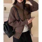 ガーリードール Girly Doll ニット切り替え中綿ブルゾン （ブラウン）