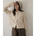 ガーリードール Girly Doll シャギー切り替えニットカーディガン （ベージュ）