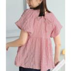 ガーリードール Girly Doll ポコポコチェックバックリボンバルーンスリーブブラウス （ピンク）