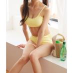 ガーリードール Girly Doll 水着セット【韓国ファッション】【返品不可商品】 （イエロー）