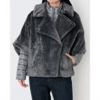 ガウディ GAUDI インナーダウン付きエコファーショートCoat （GRIGIO）