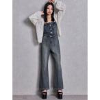 ジェイダ GYDA BACKリボンデニムロンパース （インディゴ）