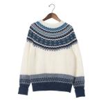 ショッピングハーレー ハーレーオブスコットランド Harley of scotland ノルディック ニットセーター （White/Denim）