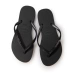 ハワイアナス Havaianas ビーチサンダル Slim-Glitter-ll (BLACK/BLACK)
