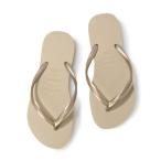 ハワイアナス Havaianas ラバー ビーチサンダル Slim-Sand-Grey-Light-Golden (Sand Grey/Light G