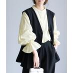 『オケージョン対応』キャンディ袖シャツ（バターイエロー）/  dec-co-1132