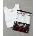  Healthknit Healthknit 2-53001 2 упаковка Basic ребра хлопок майка ( белый )