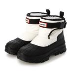 ハンター HUNTER WOMENS INTREPID SHORT BUCKLE SNOW BOOT (WHT/BK)