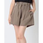 ハンチ hunch ICE TOUCH フリルギャザー ショートパンツ （TAUPE）