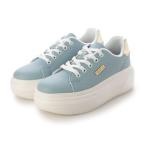 ハスキー HUSKY KITSON キットソン 厚底 ウェッジソール 軽量 レースアップ ローカットスニーカー (BLUE)