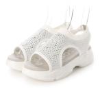 ハスキー HUSKY husky Co.Ltd. kitson ニット 厚底 キラキラ サンダル (WHITE)