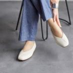 イング ing 【訳あり新品】【3E】Vカットフラットシューズ (アイボリー)