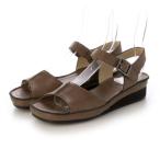 イング ing 【WEB限定】ウエッジヒールレザーサンダル （オーク）