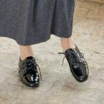 イング ing 【訳あり新品】 ソフトレースアップシューズ （ブラックエナメル）