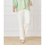  Ined INED { большой размер } прекрасный ножек semi flare pants ( "теплый" белый 1)