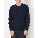 ショッピングクールネック ジョワクレール Joieclair カシミヤ100％ メンズクールネックセーター （ネイビー）