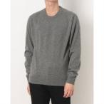 ショッピングクールネック ジョワクレール Joieclair カシミヤ100％ メンズクールネックセーター （グレー）