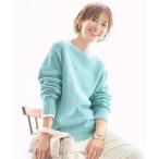 自由区 【カタログ掲載】カラーメランジ ニット （ターコイズ）