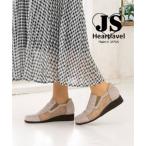  J es Heart этикетка JS Heartlavel натуральная кожа * свободно 3E * сверху товар relax комфорт туфли-лодочки ( бежевый )