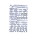  Giulia btikJULIA BOUTIQUE 10 цвет хангул знак наклейка /L00070 ( голубой )