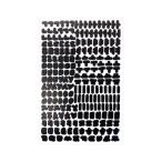  Giulia btikJULIA BOUTIQUE 10 цвет хангул знак наклейка /L00070 ( черный )