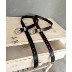 ユグランス JUGLANS 牛革 WESTERN BELT ウエスタンナローレザーベルト / メンズ プレゼント ギフト （ブラック）