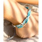 [Kahiko] moa ni ножной браслет голубой 