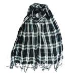  ключ zKEYS палантин женский мужской в клетку шарф (BLACK)