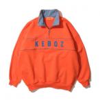 ショッピングORANGE ケボズ KEBOZ 2TONE HALF ZIP SWEAT PULLOVER （ORANGE）