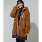 クリフ メイヤー KRIFF MAYER シャギーボアロングフードJK （BROWN）