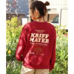 クリフ メイヤー KRIFF MAYER 裏起毛クルー(クリフラビット) （RED）