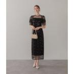 レジャ Leja スパンコールパールミックスボレロIラインワンピースドレス2点セット 美脚効果結婚式 パーティードレス 成人式 二次会 同窓会 お呼ば